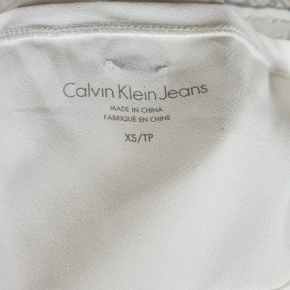 Calvin Klein Dressy Tank Crystal Accents  Zebra XS - Picture 2 of 11